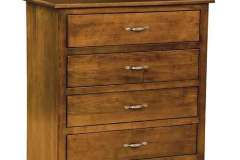 Here is the even smaller 4-drawer Monterey Dresser done in Sappy Cherry wood. You can get the contoured changing pad with it if needed. Feel free to choose any color stain you would like.