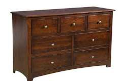 Our Amish made Monterey 7-drawer dresser is 56" wide and 34" high. 