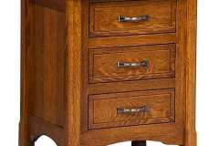 Our custom West Lake 3 drawer Nightstand is 24"W x 28"H and is shown here in Quarter Sawn Oak wood.