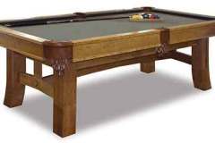 Quarter sawn white oak Shaker Hill Pool table with premium pool top and slate table.