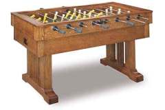 Amish Custom Made Signature Mission Foosball table crafted out of solid quarter sawn white oak hardwood.