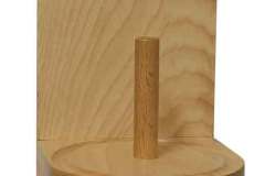 Amish Crafted Wall mounted holder for pool talc crafted out of solid hickory hardwood with a natural finish.