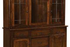 This is the closed version of the Ava Amish custom hutch with doors on the top and lighting.