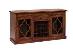 The Bellamy wine cabinet that is custom Amish made affords many opportunities for storage and use.