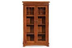 Shown in Quarter Sawn Oak wood with wood shelves inside, this custom Amish Ethan Cabinet is for you.