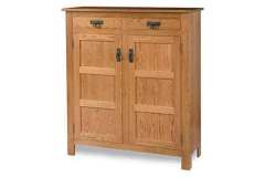 Amish custom made 2 door and 2 drawer pie safe in the Shaker style with flat panel doors