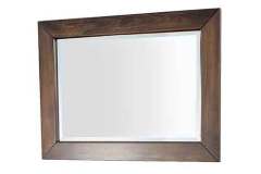 This mirror comes with beveled glass and a simple square frame that is custom designed and Amish made.