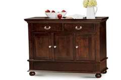 Flush inset doors and drawers, bun feet, and soft closed glides highlight this custom Amish made Newport buffet.