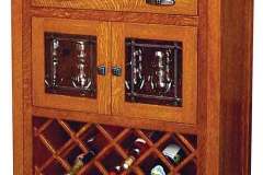 Amish Regal Wine cabinet with wine bottle rack in bottom