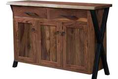 Amish Custom Made Xavier Buffet with flush mount doors and drawers.  Crafted out of solid hardwood with full extension dovetailed drawers.