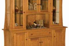 Custom Amish made Arlington 4 door hutch. Shown in Cherry wood.