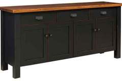 Our 2-tone Beaumont sideboard is shown here with 3 drawers and 4 doors.