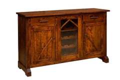 Made with Brown Maple wood is the Bostonian buffet. Custom crafting by the Amish.