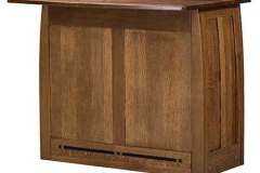 Flat panel ends and back highlight this Boulder Creek cabinet. Shown in Quarter Sawn Oak wood.