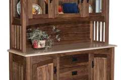 Shown in Natural Walnut is the Cambria 3 door hutch. A very elegant design.