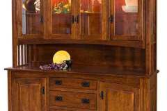 The lighted Cambria 4 door hutch is shown here.