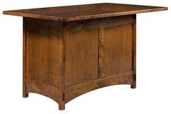 Ample dining space is available on this cabinet. It is the custom Amish made Colbran Island cabinet.