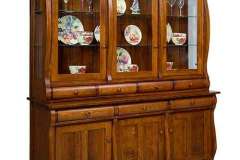 Large Hampton 7 drawer hutch with 6 doors. Shown in Brown Maple wood.