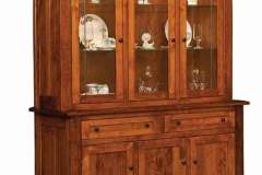 Check out the curved frame of the Henderson hutch. 3 doors with 1/2 arched frames.