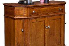 Shown in Quarter Sawn Oak wood. This is the Novalene coffee bar.