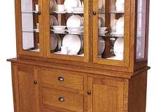 Check out the curved top on this Olde Century Mission hutch. Custom Amish made with Quarter Sawn Oak wood.