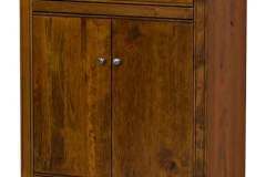 This is an Amish made buffet with 2 doors and 1 drawer. Shown in Brown Maple.