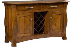 Double curves on the legs highlight this custom Amish Reno sideboard.