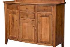 A custom 4 drawer/3 door buffet that is custom Amish made in the Richland style.