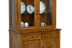 Shown in QSWO wood is this 2 door Royal Mission Hutch.