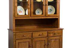Custom Amish crafted 3 door Shaker style hutch.
