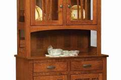 4 door/2 drawer custom built Amish Shenandoah hutch.