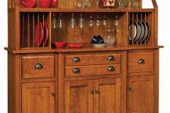 This custom Amish made Stowell hutch is designed with ample storage.