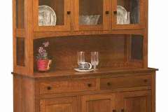 3-door open deck style Tribecca hutch custom Amish made.