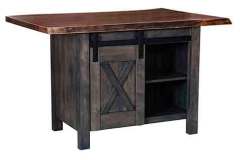 This is a two tone Xavier Island cabinet that is custom Amish built.