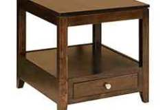 This custom built Camden end table has a top that is flush with the sides of it so there is no overhang to get it the way.