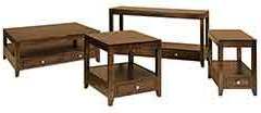 The Camden occasional tables seen here are elegant, yet they all have the clean, simple line look to them. Any of all of them will be an asset to your home.