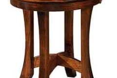 This Brown Maple custom end table has an elegant curved leg look that will beautify you home.