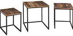 This is our set of custom Amish made Haven style occasional tables.