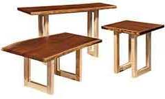 Here are our Amish made Kalispel occasional tables all with live edge tops. No two tops will ever be alike.