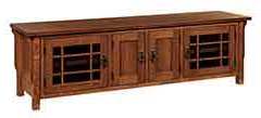 Mission style 72" tv cabinet stand.