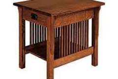 This is the Mission style end table with the sliding top closed. This is shown to hide some of your valuables.