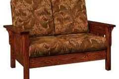 Our Amish custom built Mission style loveseat would be just right in your home.