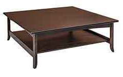 Here is a 48" x 48" coffee table. Its for a larger room since its square.