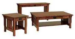 What you see here is our 3 selections of open Landmark style occasional tables. All of these have one drawer in them.