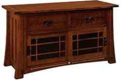 Here is the Modesto tv cabinet shown in 1/4 Sawn Oak wood with Michael's Cherry stain.