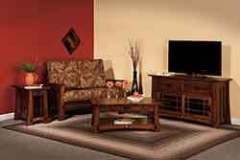 This picture is showing the Mesa style occasional pieces. These are all custom Amish crafted.