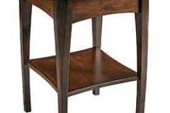 Amish crafted custom 20 x 20 end table with a drawer and the clipped corners.