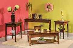 Here is our custom Amish made Perry style living room set of occasional tables.