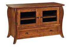 Not to be outdone by the larger ones is our 49" Quincy tv cabinet with 2 doors and drawers.