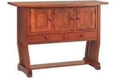 This is the Royal Mission cabinet style sofa table. It comes with 3 doors and 2 drawers.